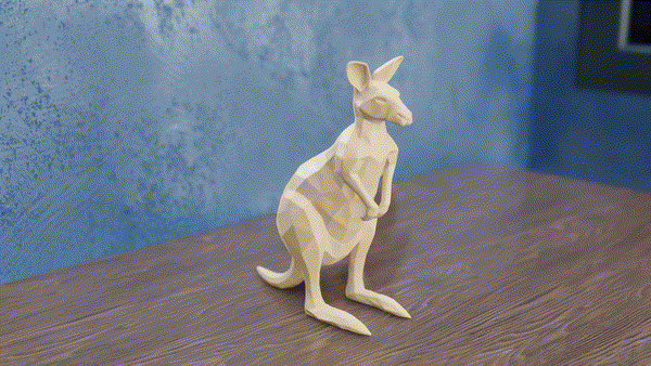 Miniatura 3 do modelo 3D Low Poly Kangaroo
