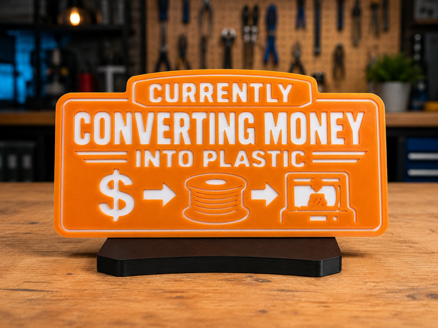 Money into plastic