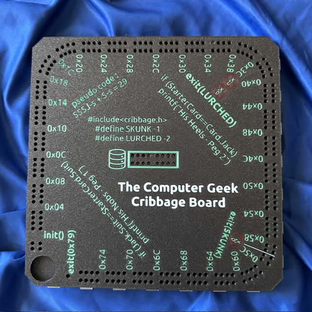 The Computer Geek Cribbage Board