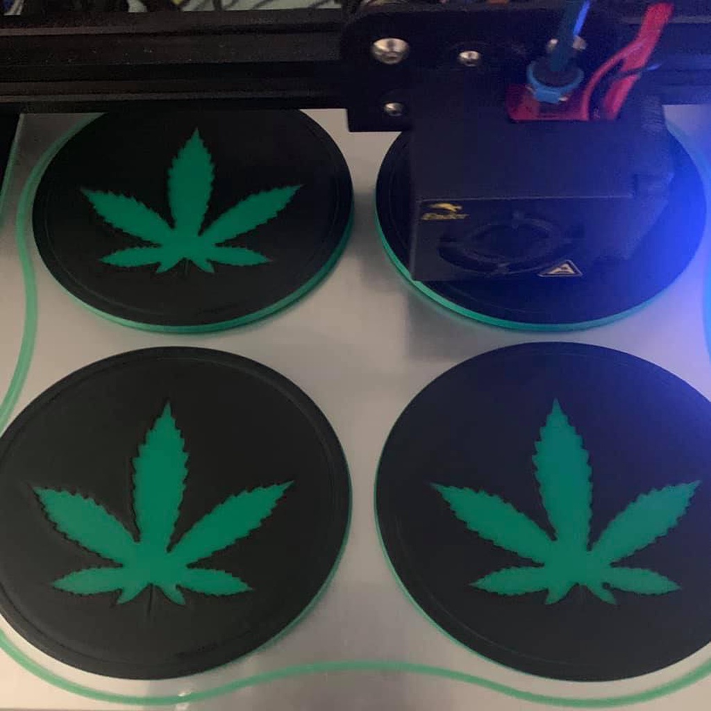 Marijuana leaf, batman, superman, punisher, capt america Coasters