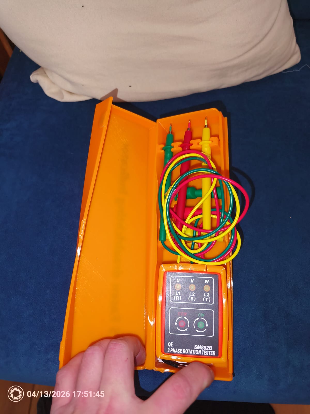 Sleeve with magnet and case for phase rotation meter 3D model