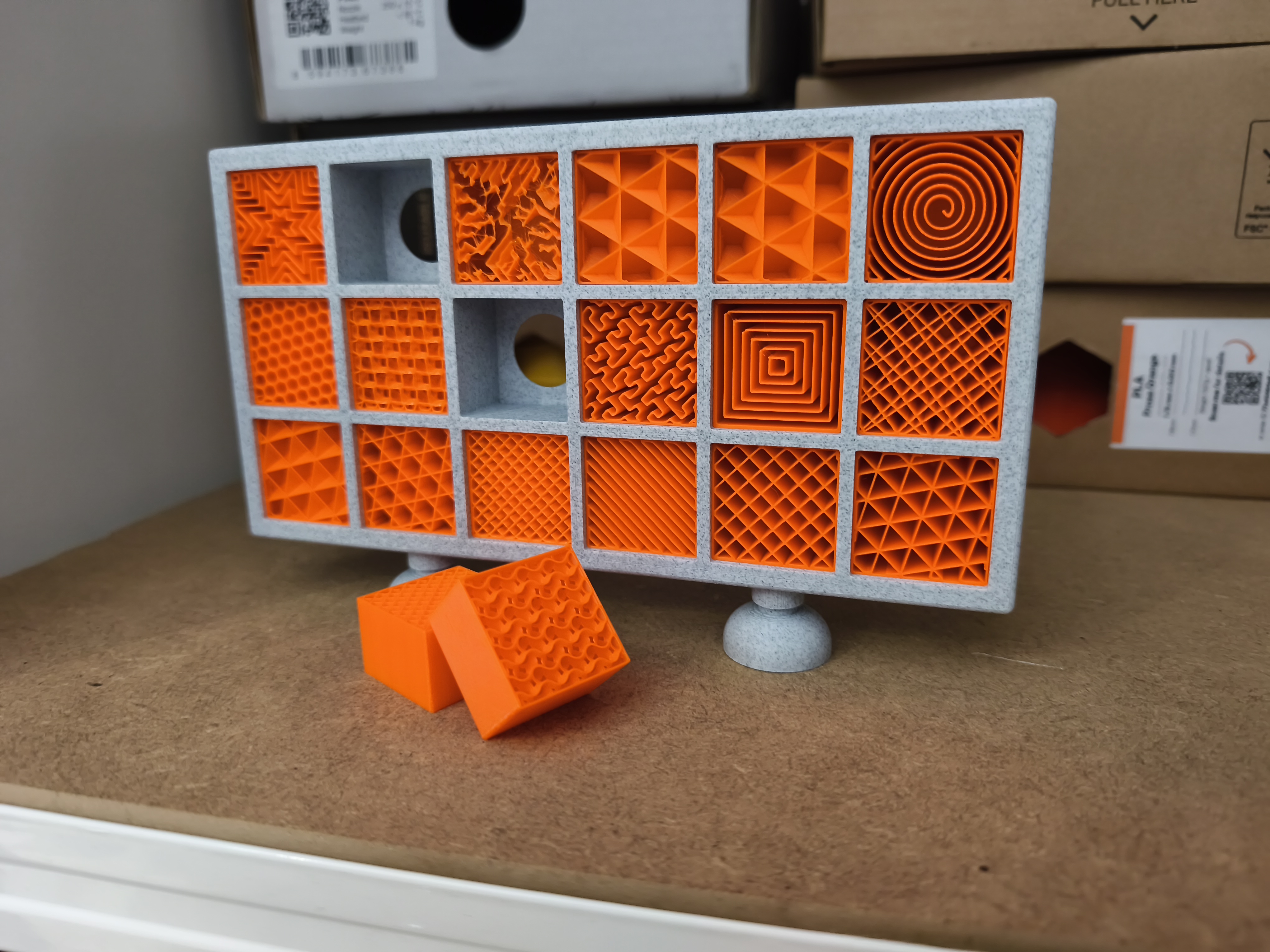 infill types - test cubes + holder