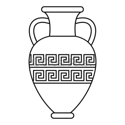 Vase Grec Antique - Motif Méandre - Impression 3D