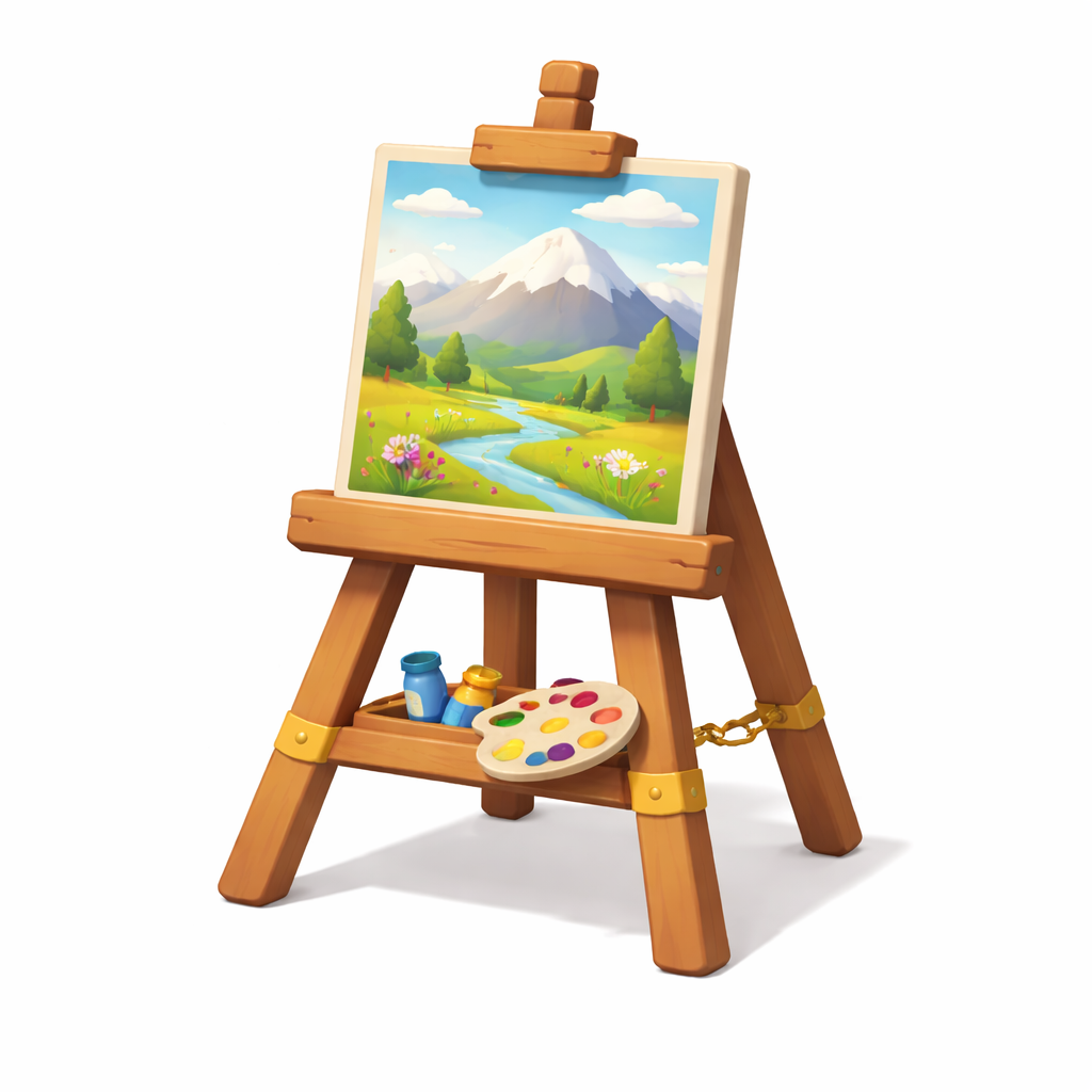 Low Poly Art Easel