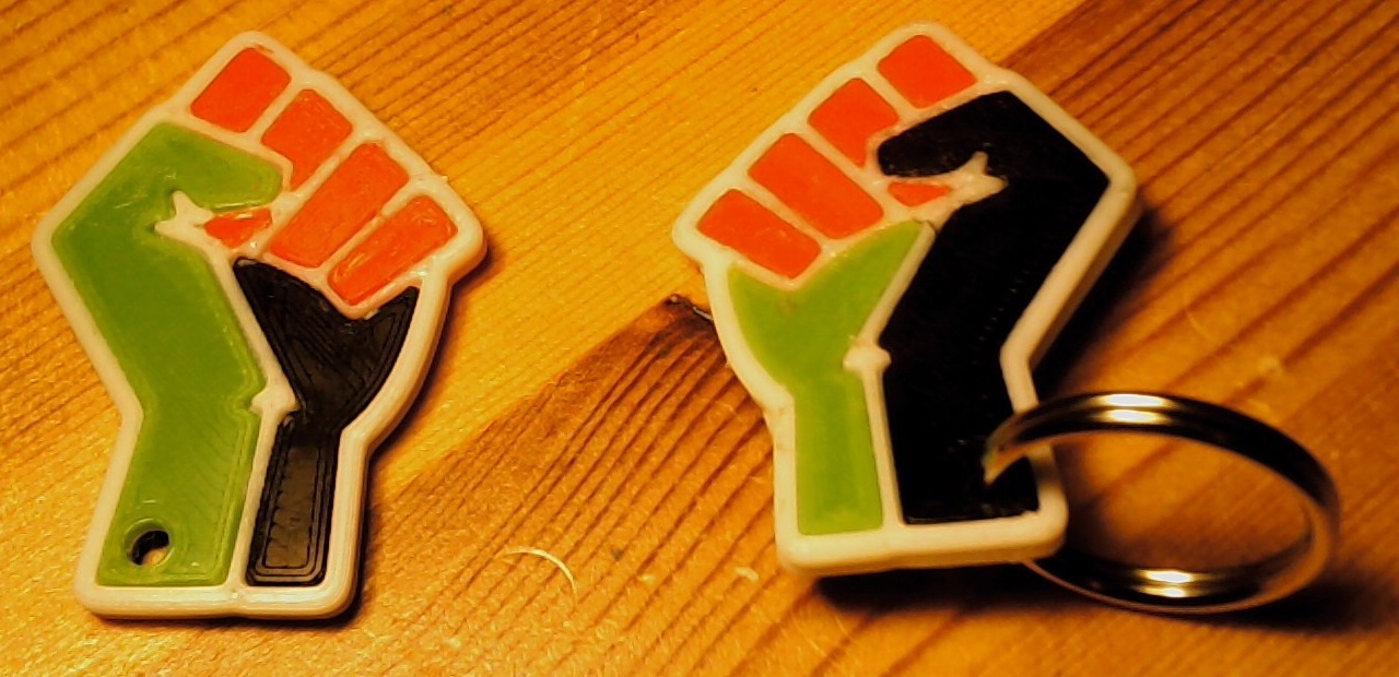 Palestine fist keyring