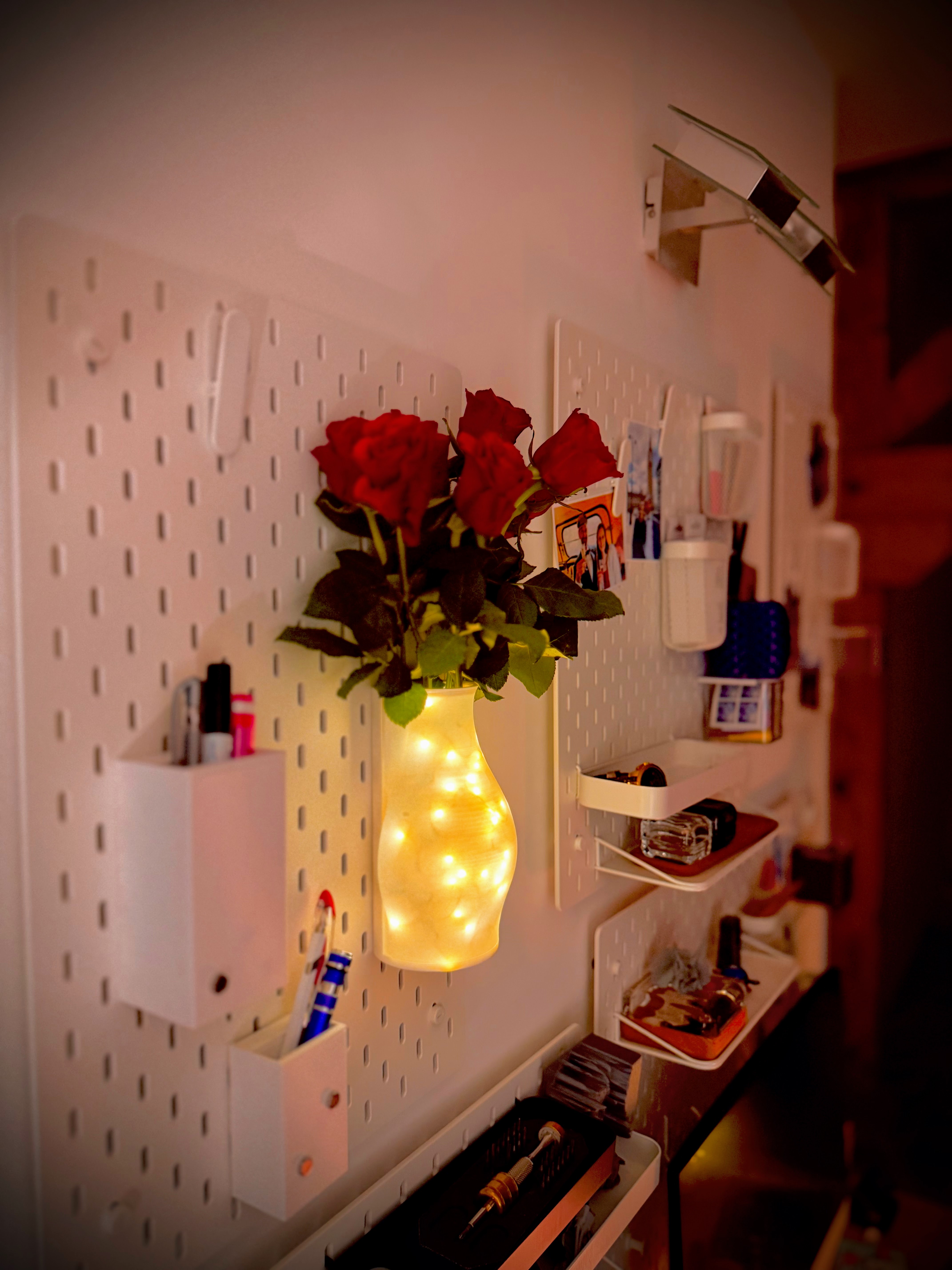 Battery Numbers Labeled SKÅDIS Hidden battery dispenser / pen container / magnet board / vase ...
