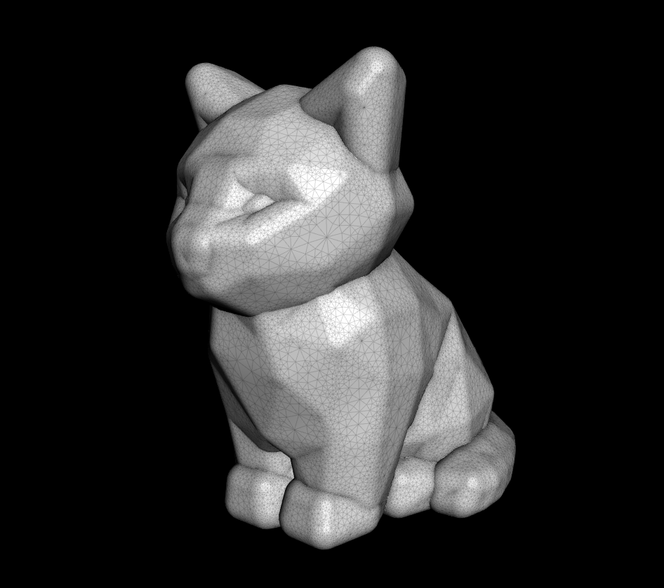Cute Low Poly Cat Inflated