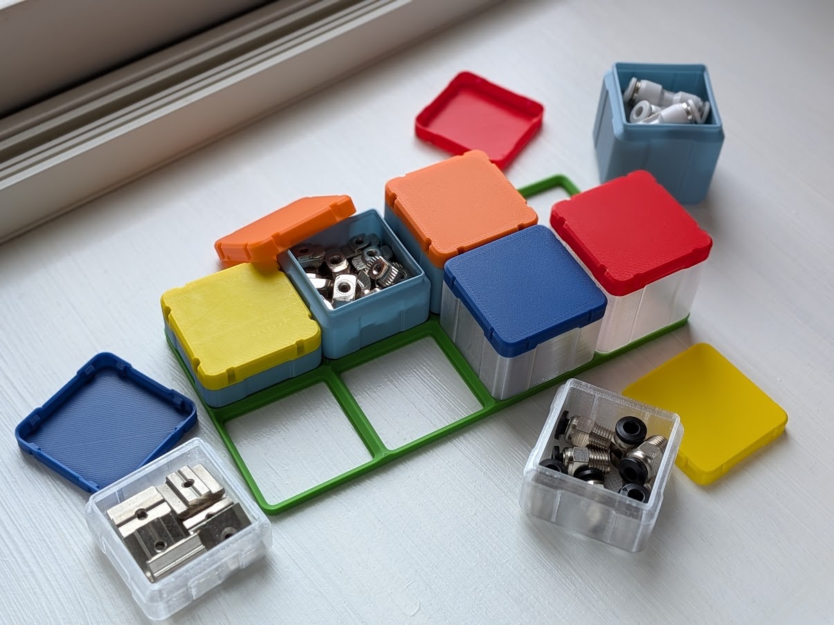 Gridfinity 1x1 Bins – Snap Lid
