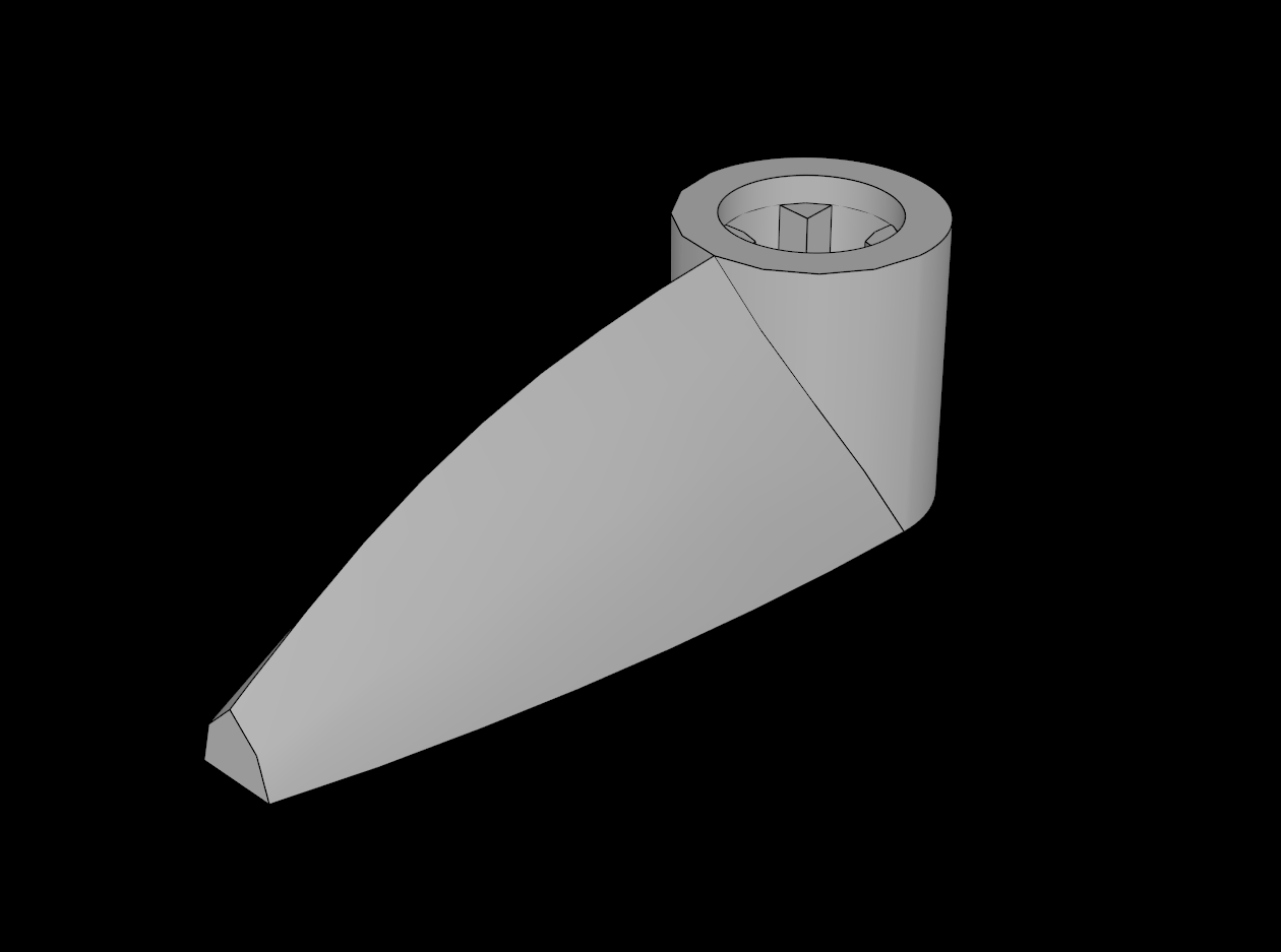 Lego Compatible (48267.dat) Technic Tooth 1 x 3 with Axlehole with Straight Bottom Cavity