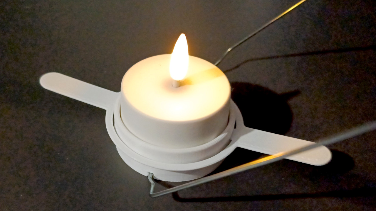 LED Tealight Holder for Paper Lanterns — IKEA SKATGÅS + Temu Planet Lanterns
