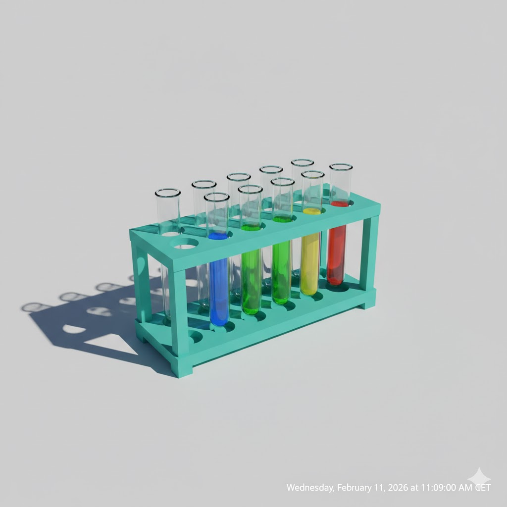 Low Poly Test Tube Rack
