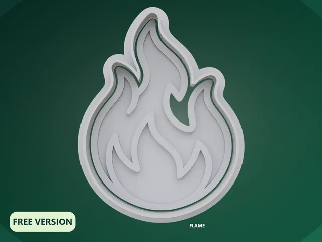 Devil Flame Cookie Cutter STL – 3D Print Biscuit Mold Set