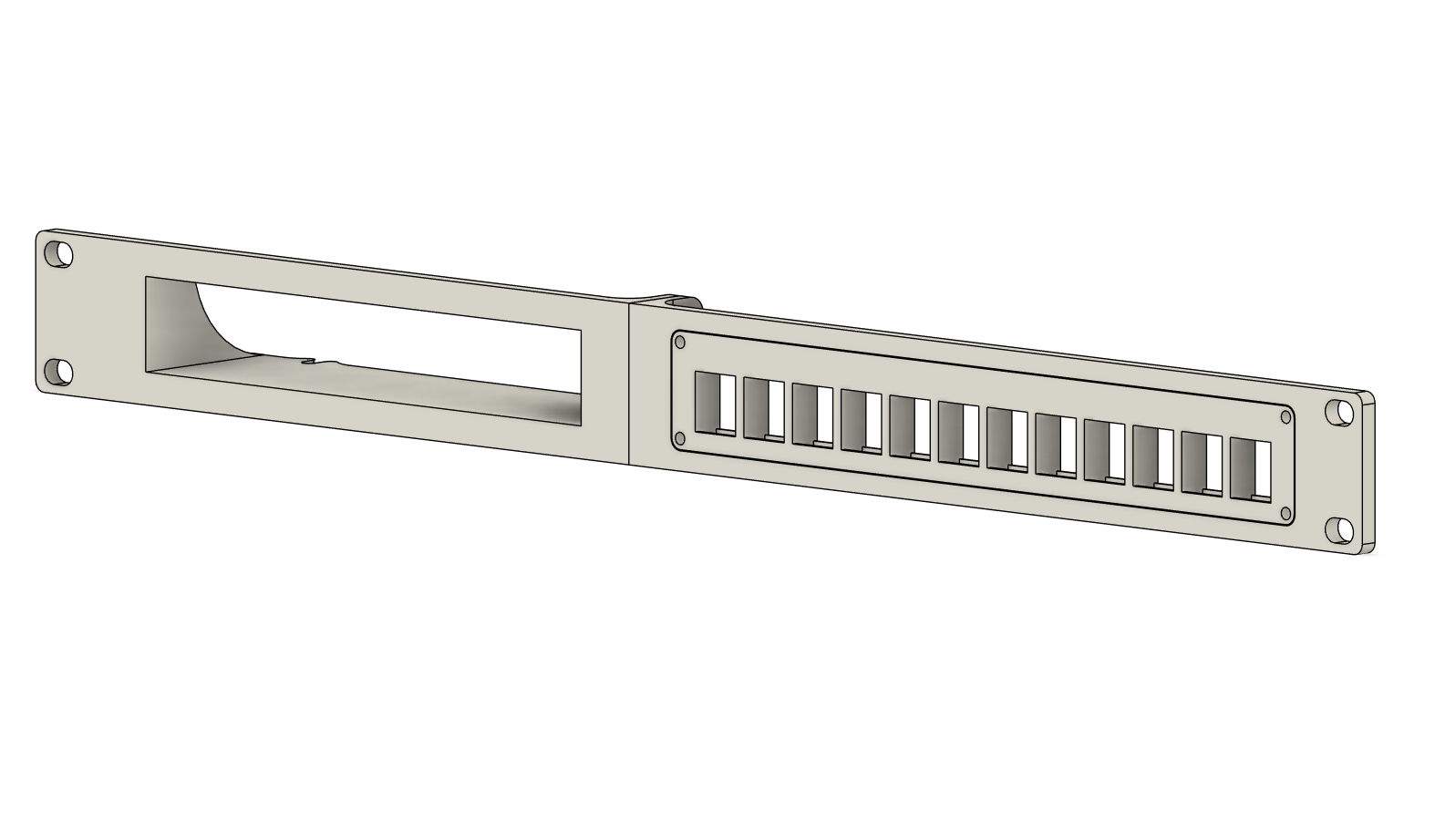 19" TP-Link ER605 Rackmount + 12-Port Keystone Panel