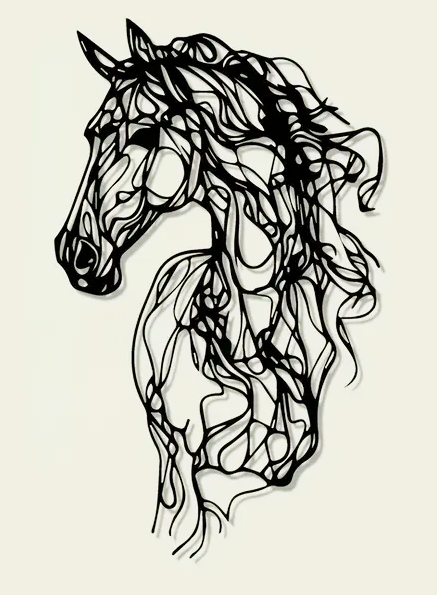 Mustang 2d wall art