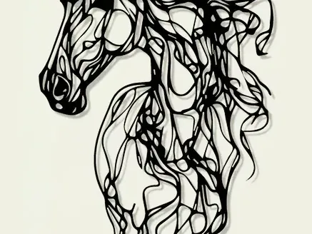 Mustang 2d wall art
