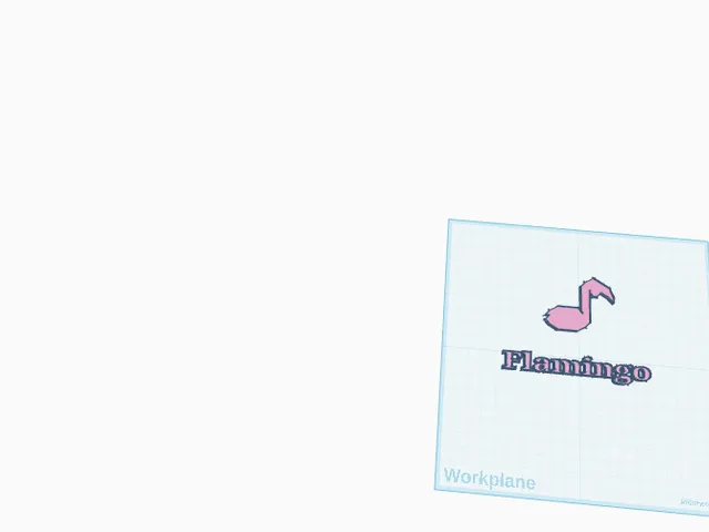 flat but fun little flamingo