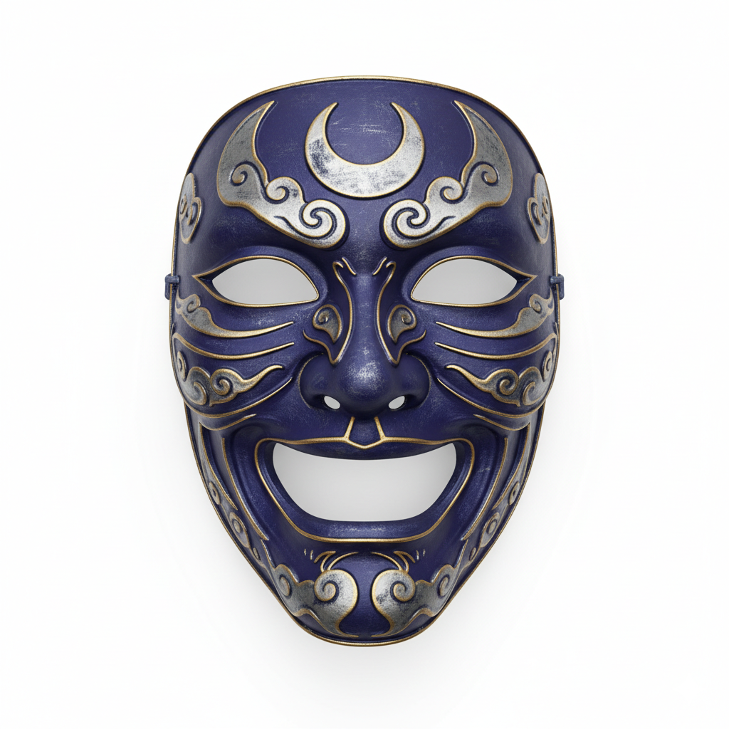 Japanese Moon Samurai, mask, cosplay, wearable, costume, face, helmet