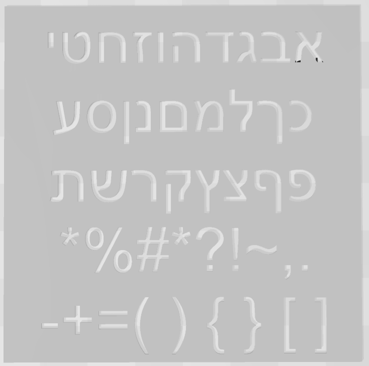 Hebrew Drawing Template Alef Beit + v2
