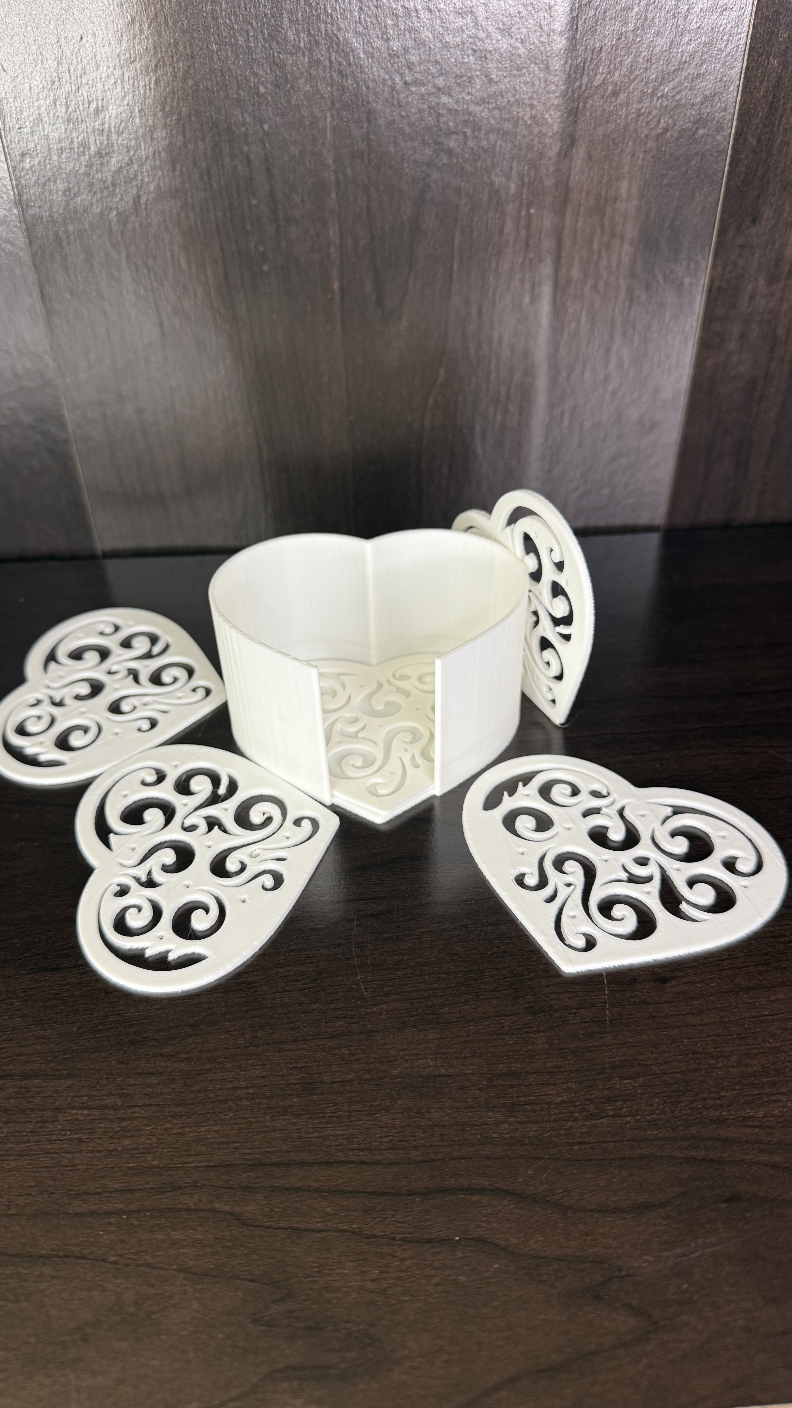Heart Coaster + Holder