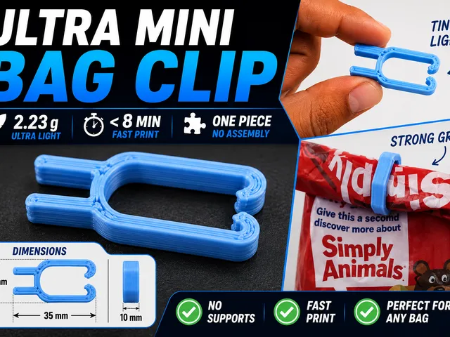 Ultra Mini Bag Clip | One-Piece