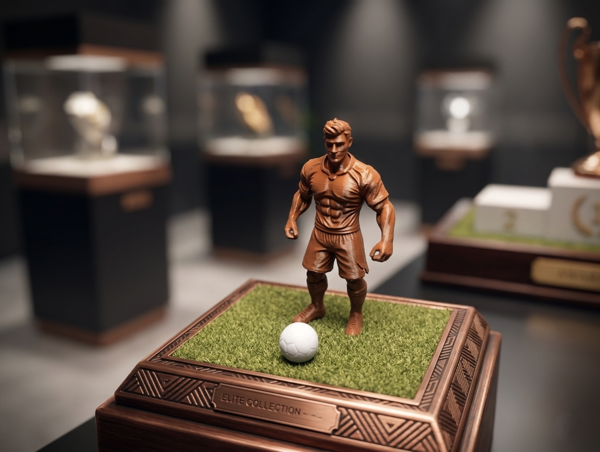 Muscular Soccer Athlete with Ball