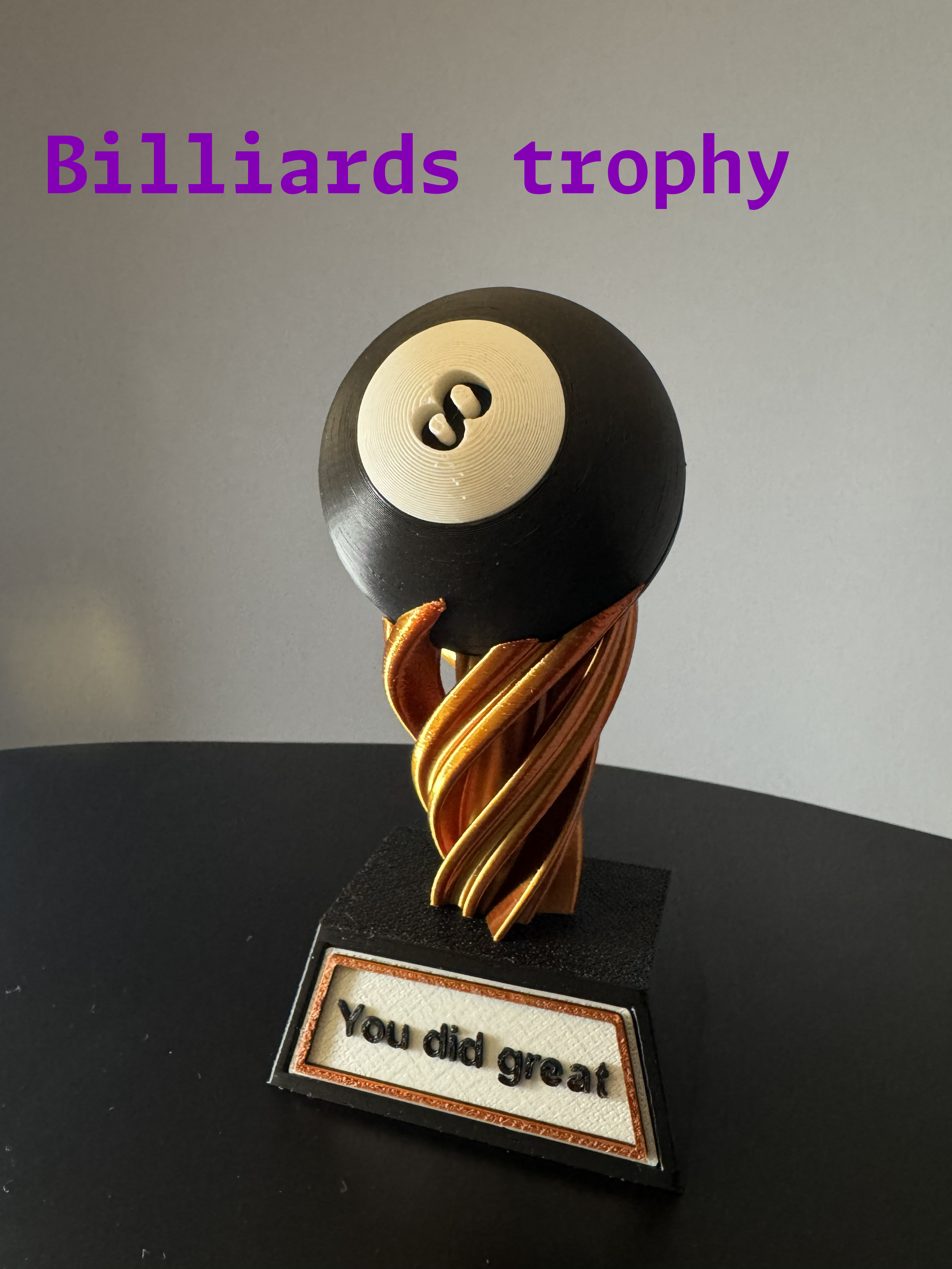Billiards trophy