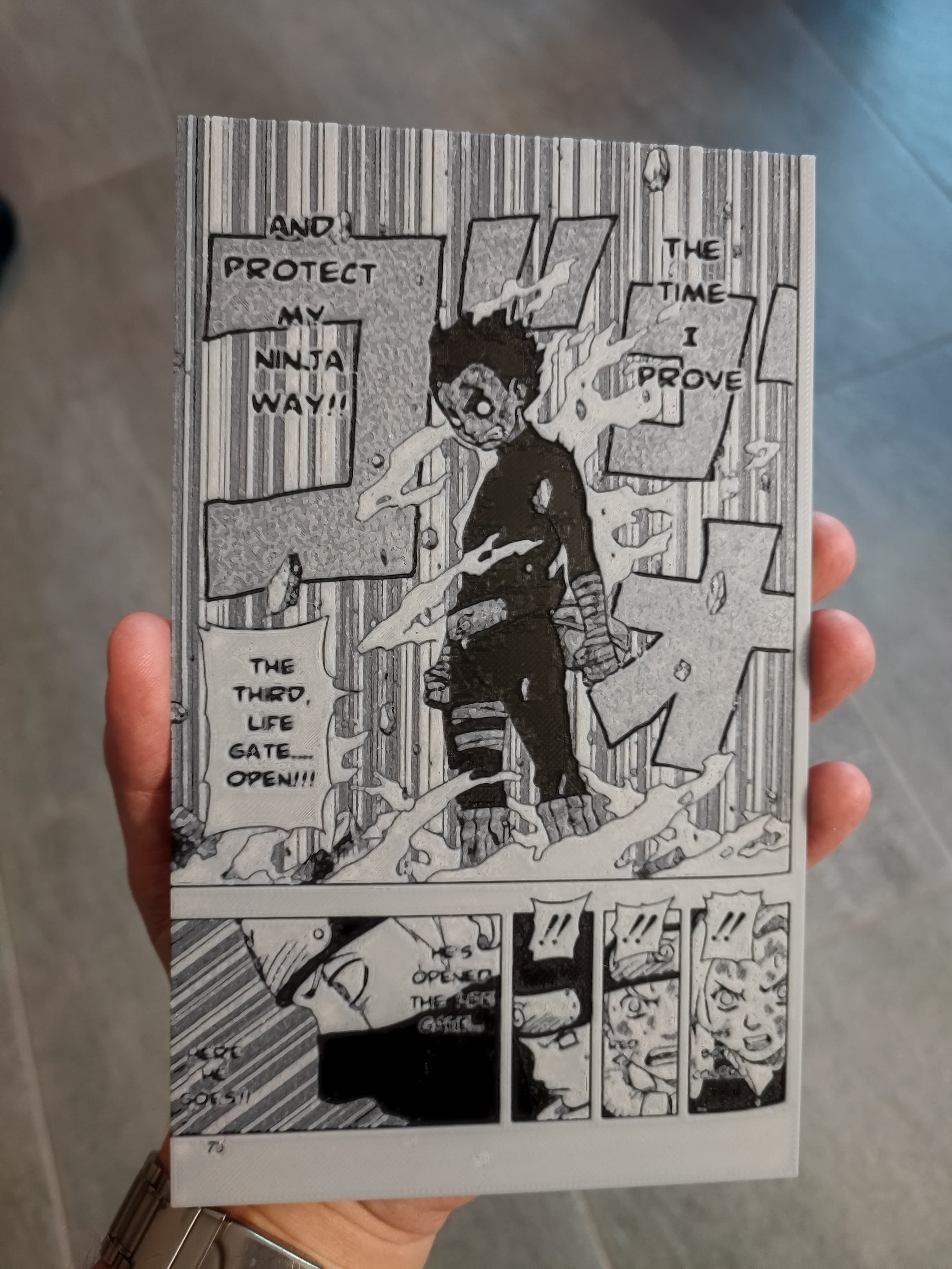 Rock Lee Manga Panel Hueforge