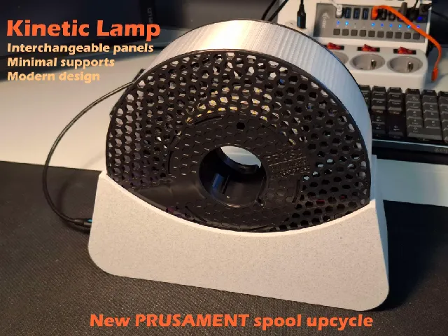 Kinetic lamp (PRUSAMENT Upcycle)