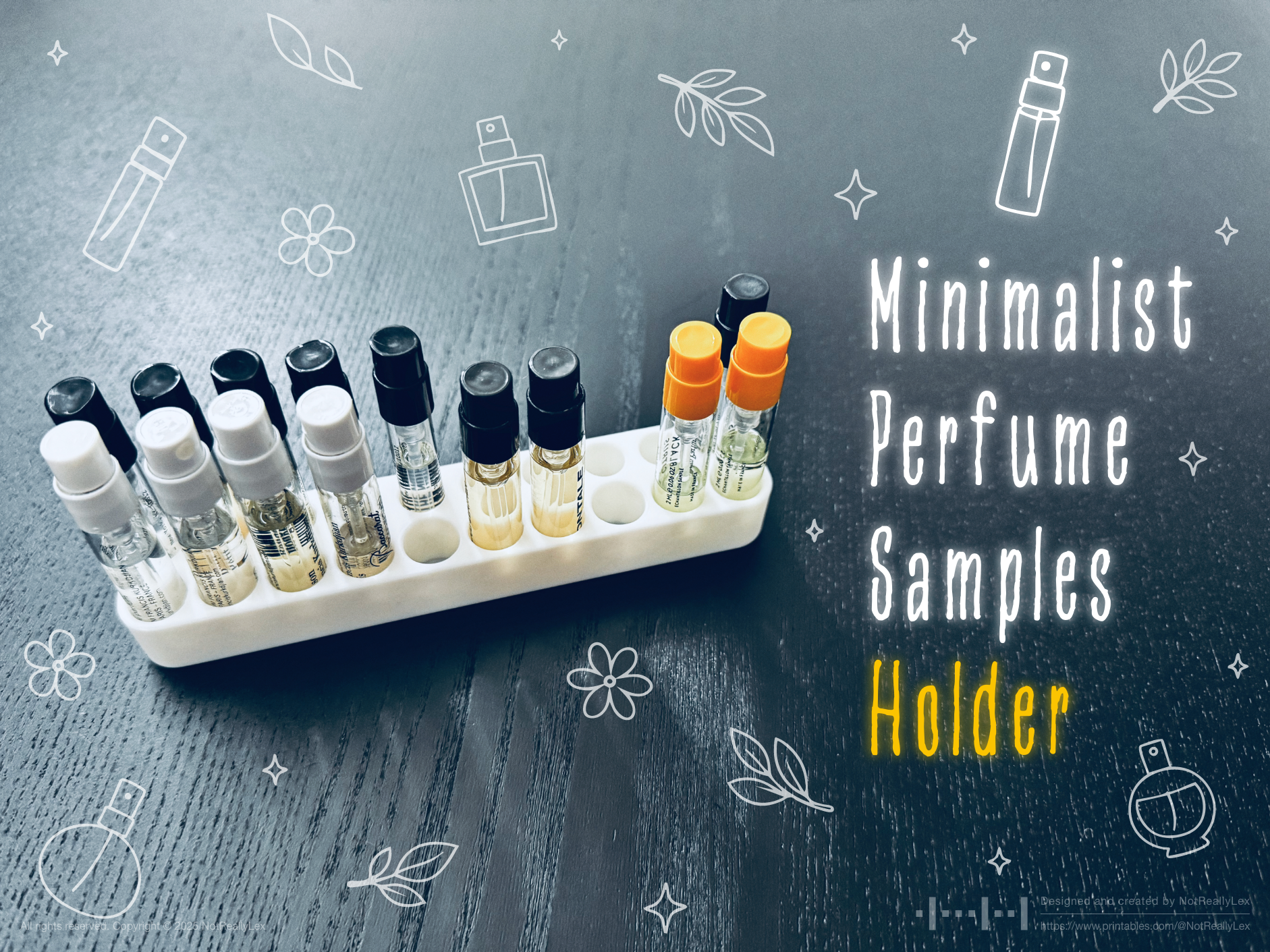 Minimalist Perfume Samples Holder