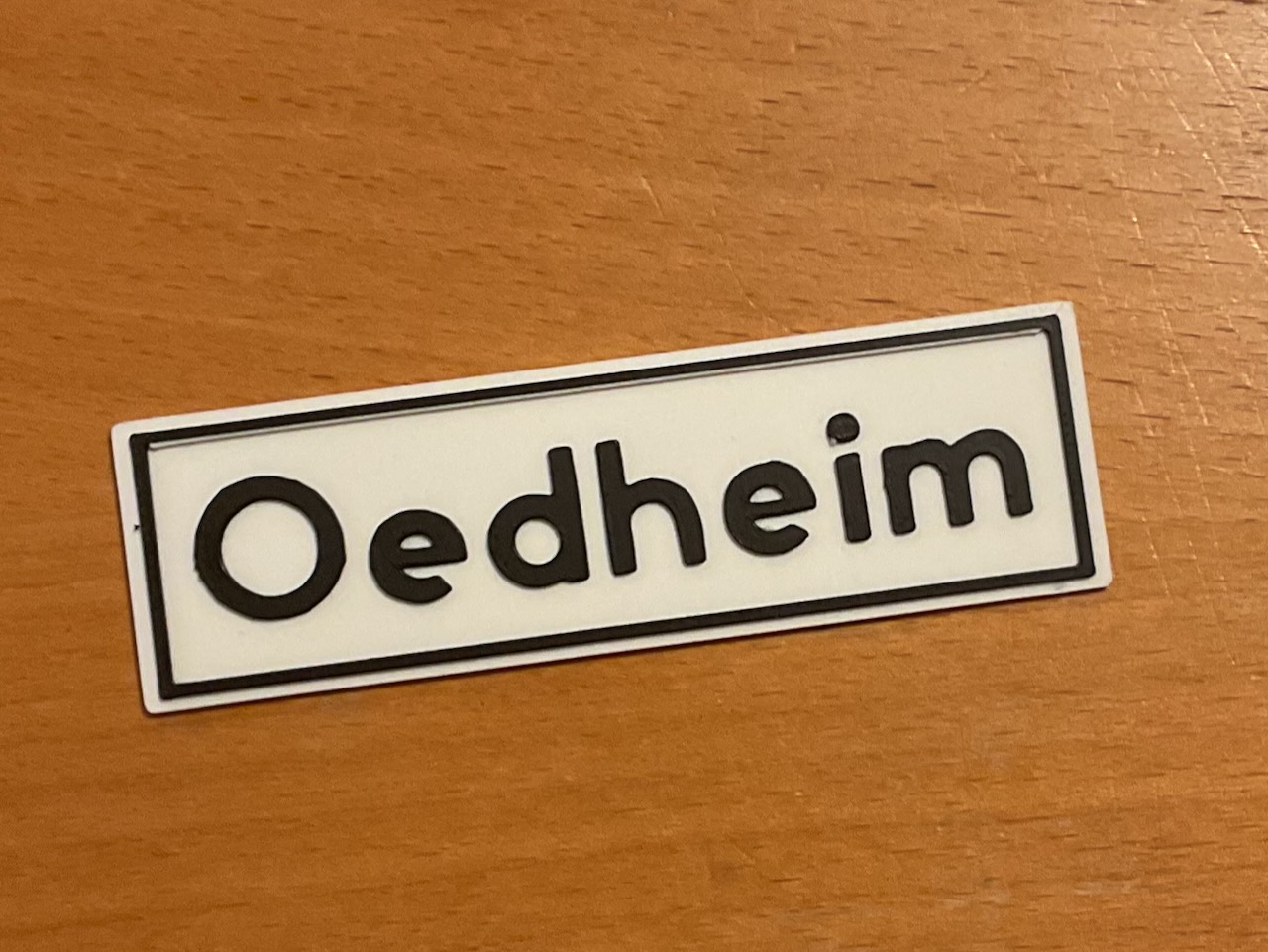Bahnhofsschild Oedheim