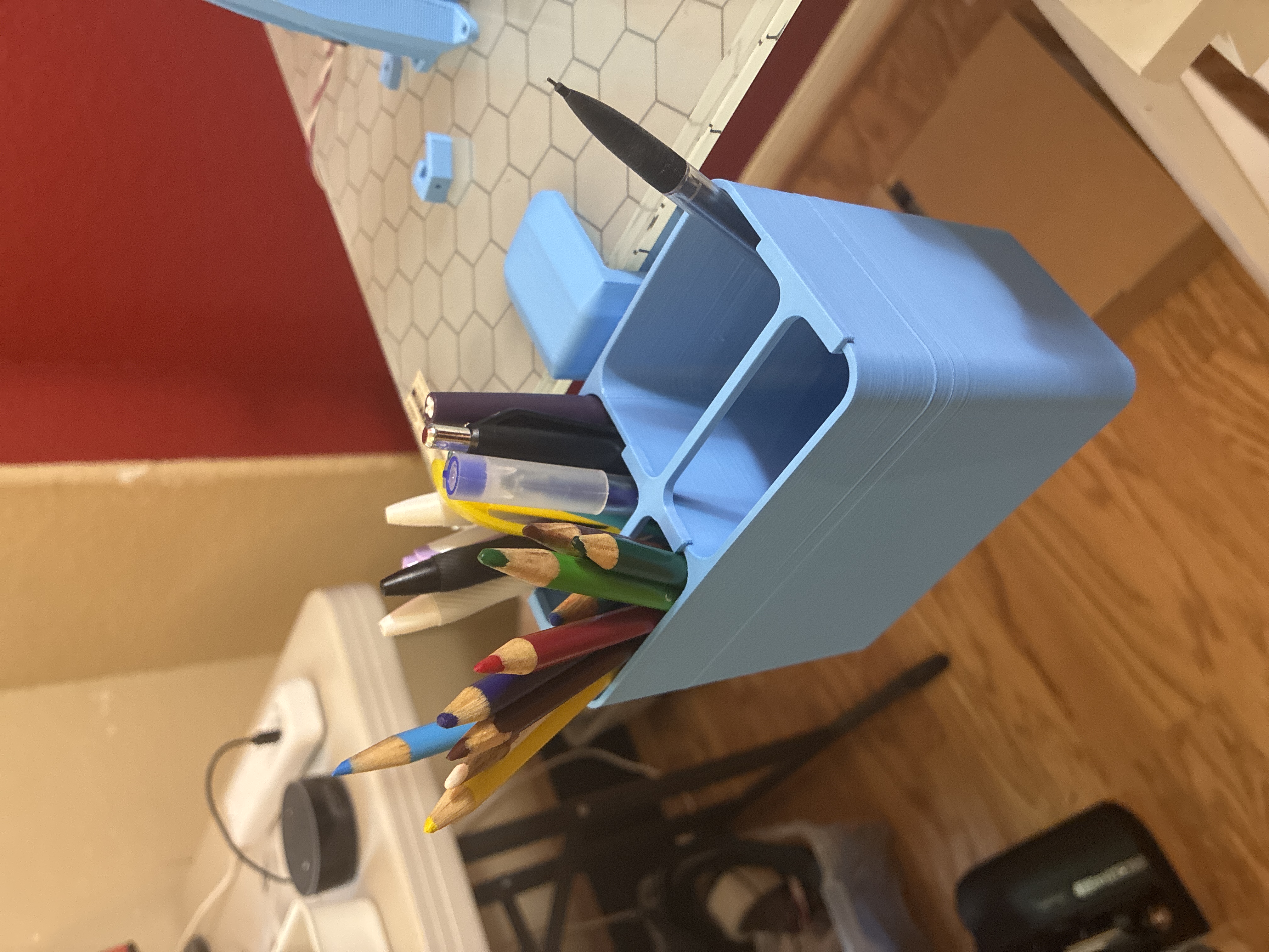 Desk Clamp-on Stationery Holder