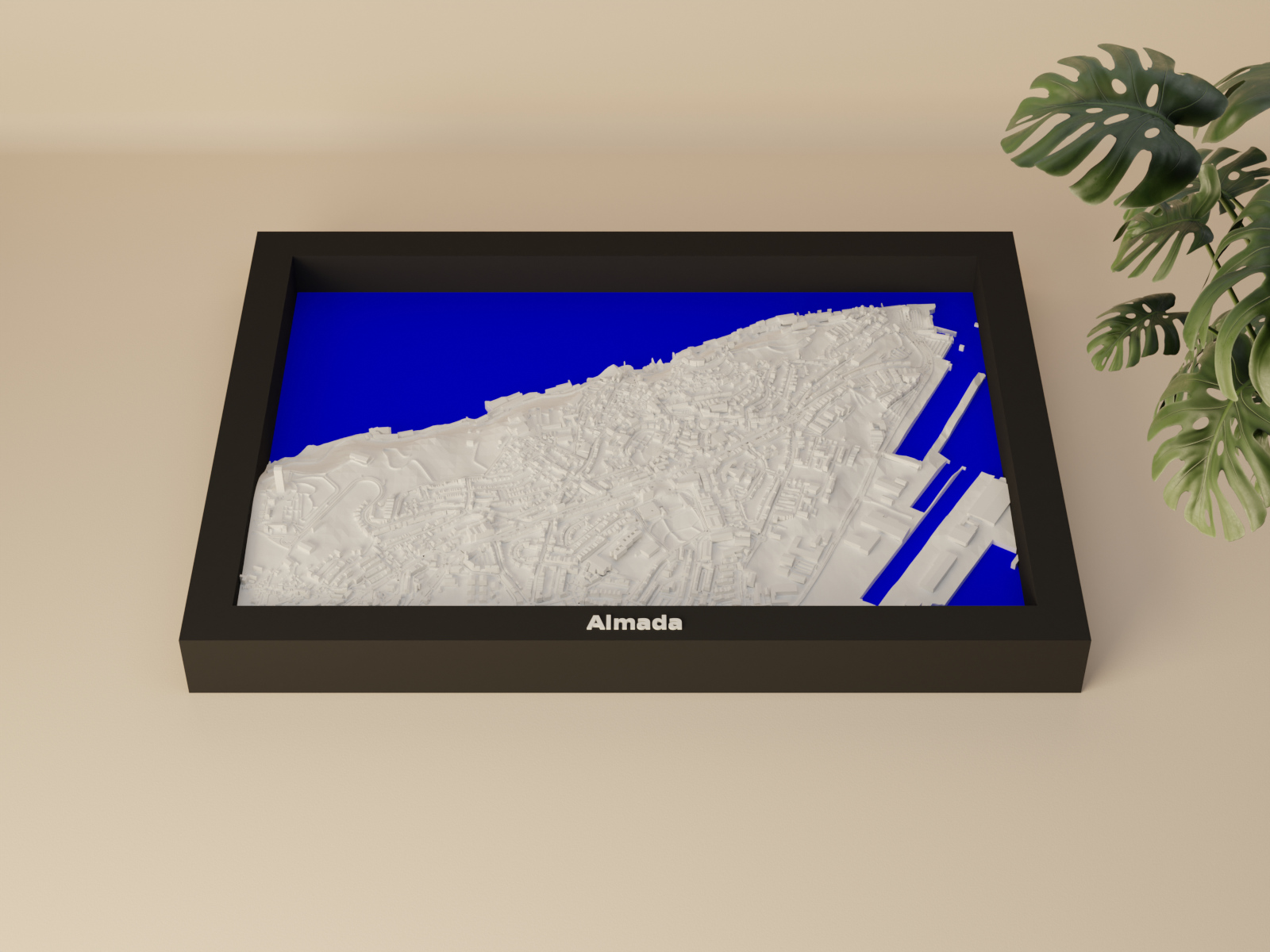 Almada, Portugal - 3D Miniature