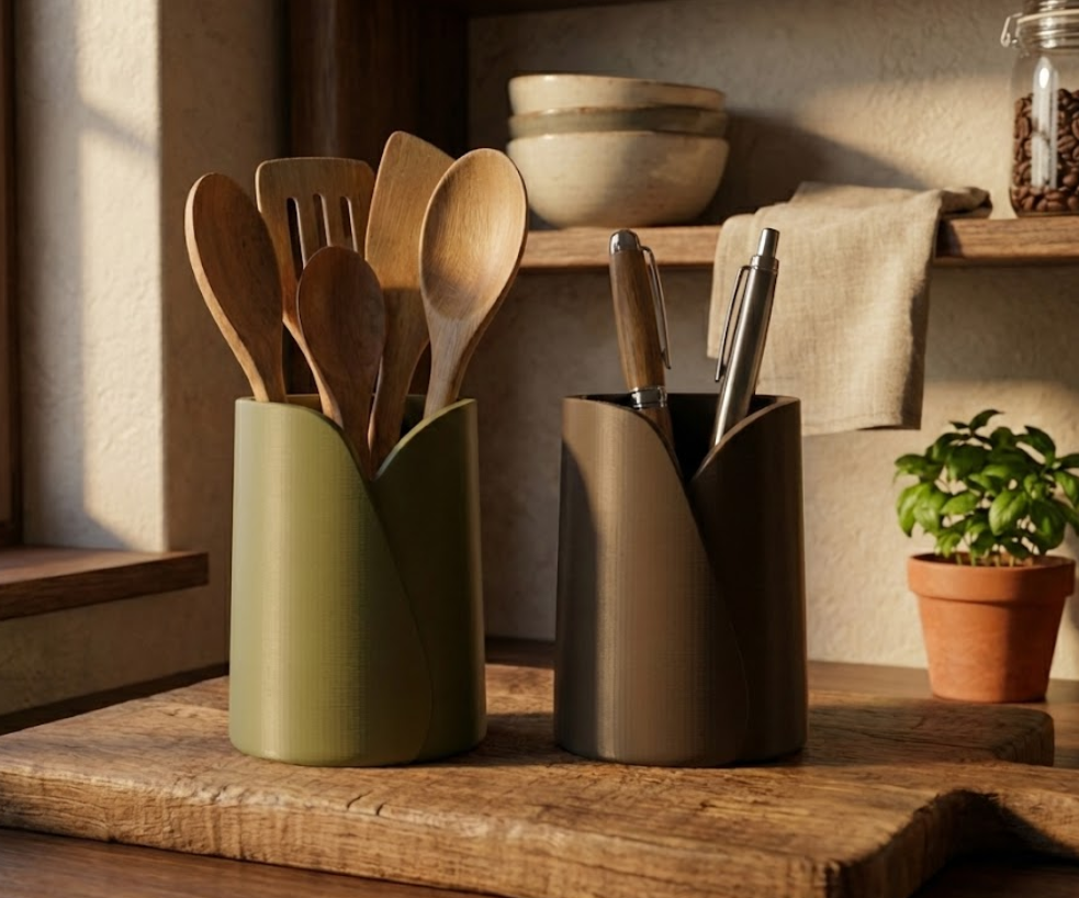 Kitchen Organizer & Pen Holder - Modern Decor