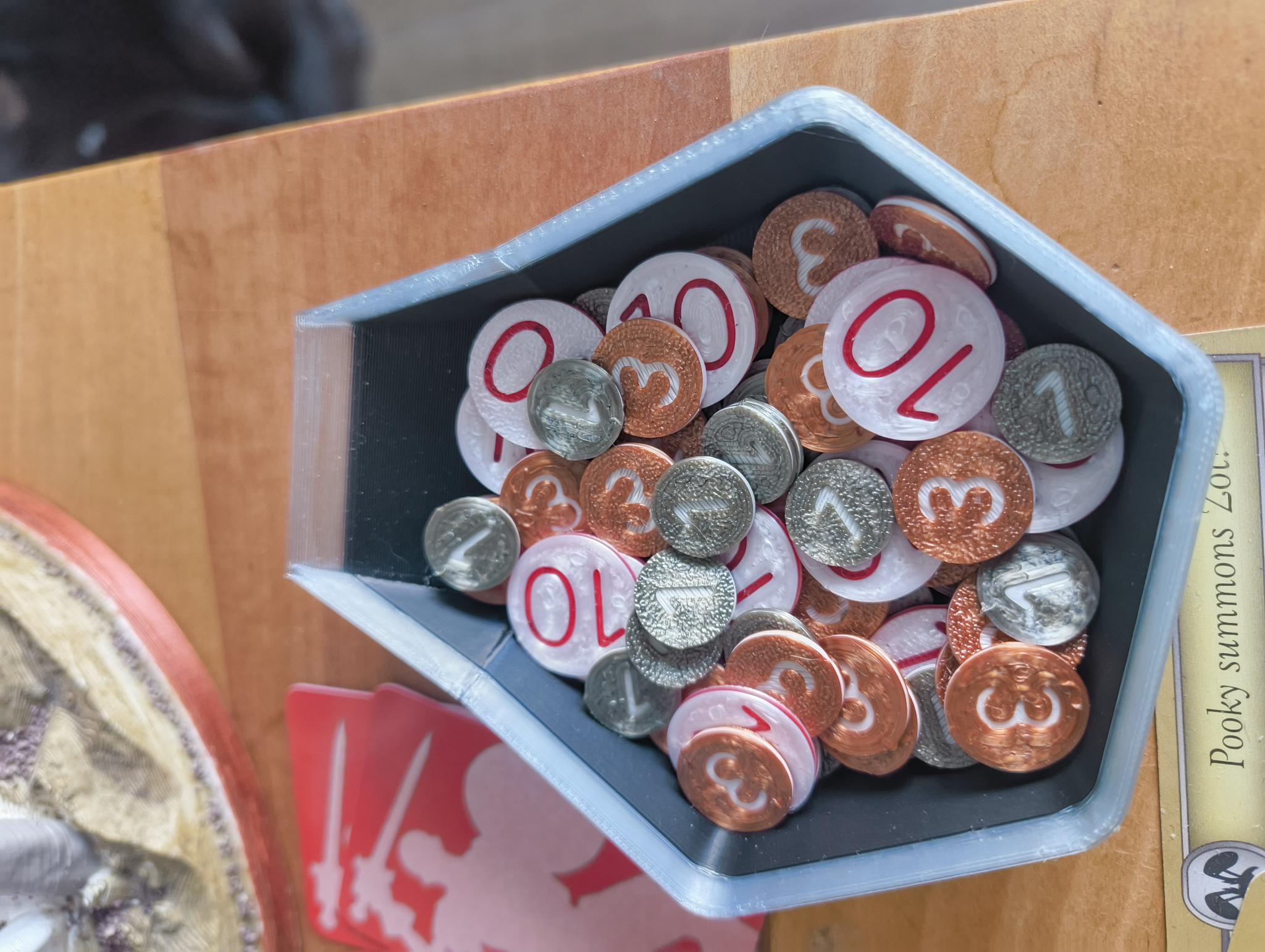 Generic Board Game Tokens with Numbers for e.g. money/damage tracking