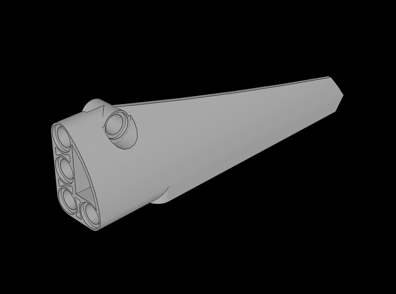 Lego Compatible (64681.dat) Technic Panel Fairing Smooth #5 (Long)