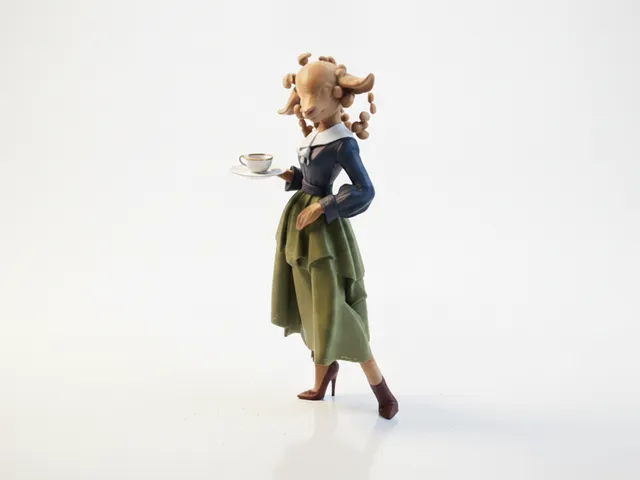 Lady Sheep Maid Figurine Female Character 3D Printable