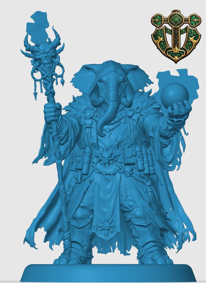 Miniatura 5 do modelo 3D Loxodon Warlock