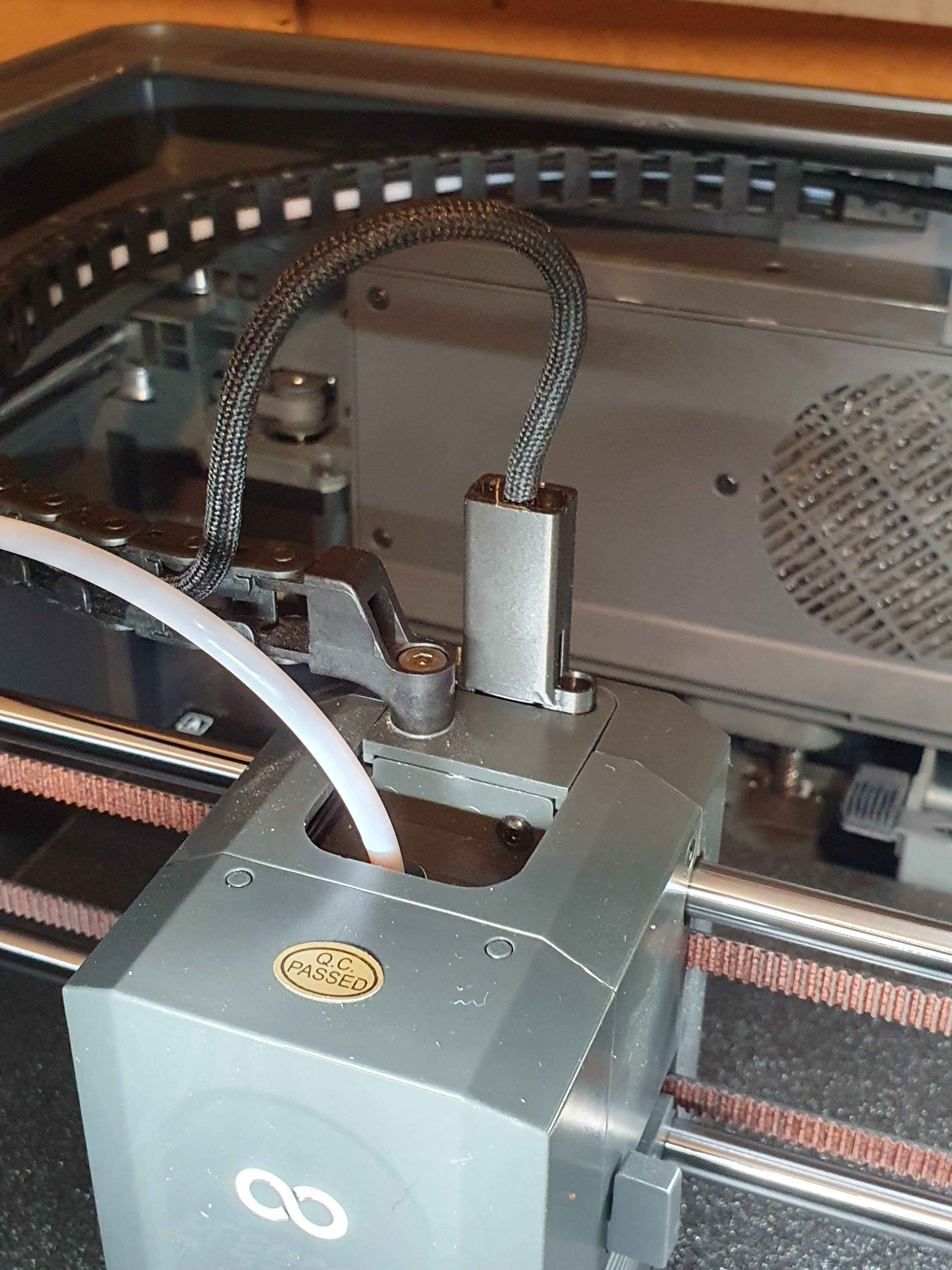 Centauri Carbon hotend USB-C CANbus cable mount