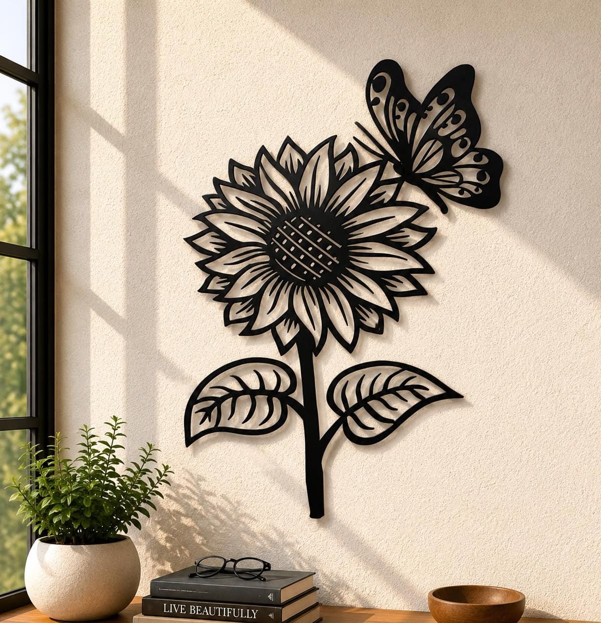 WallArt - Butterfly Flower 022
