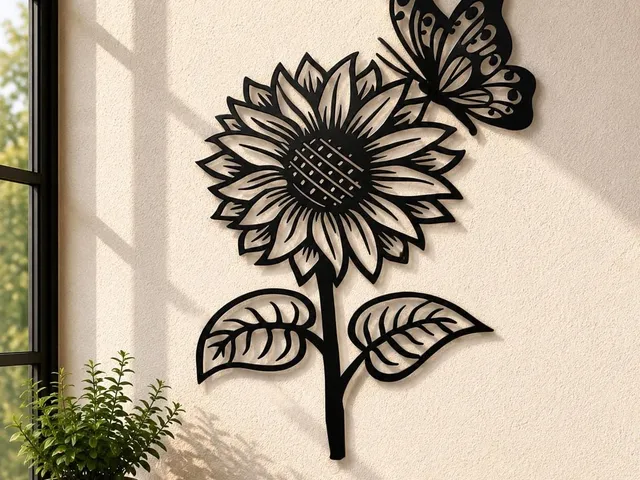 WallArt - Butterfly Flower 022