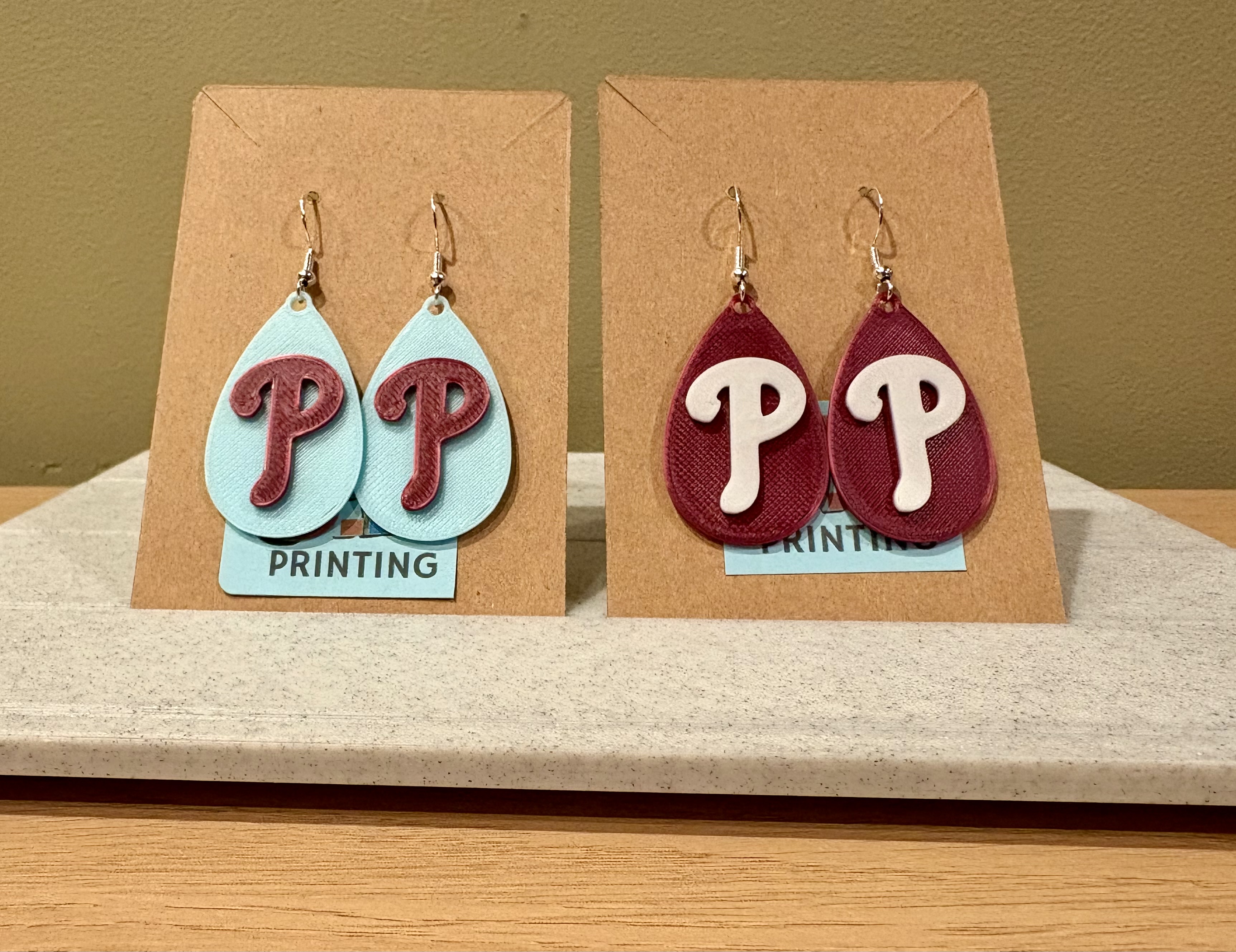 Phillies Teardrop Earrings