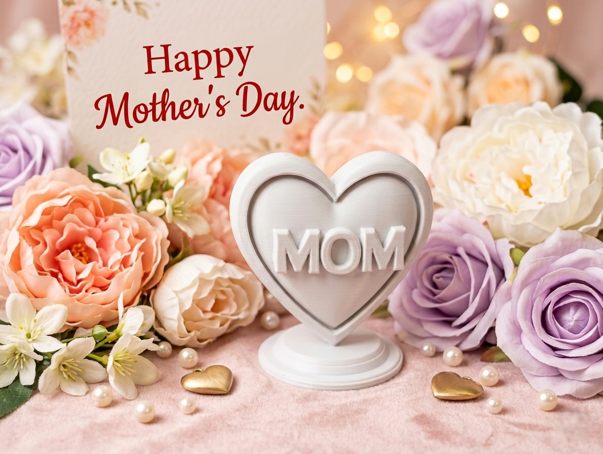 Mother’s Day Heart – MOM Sign (Easy Print)