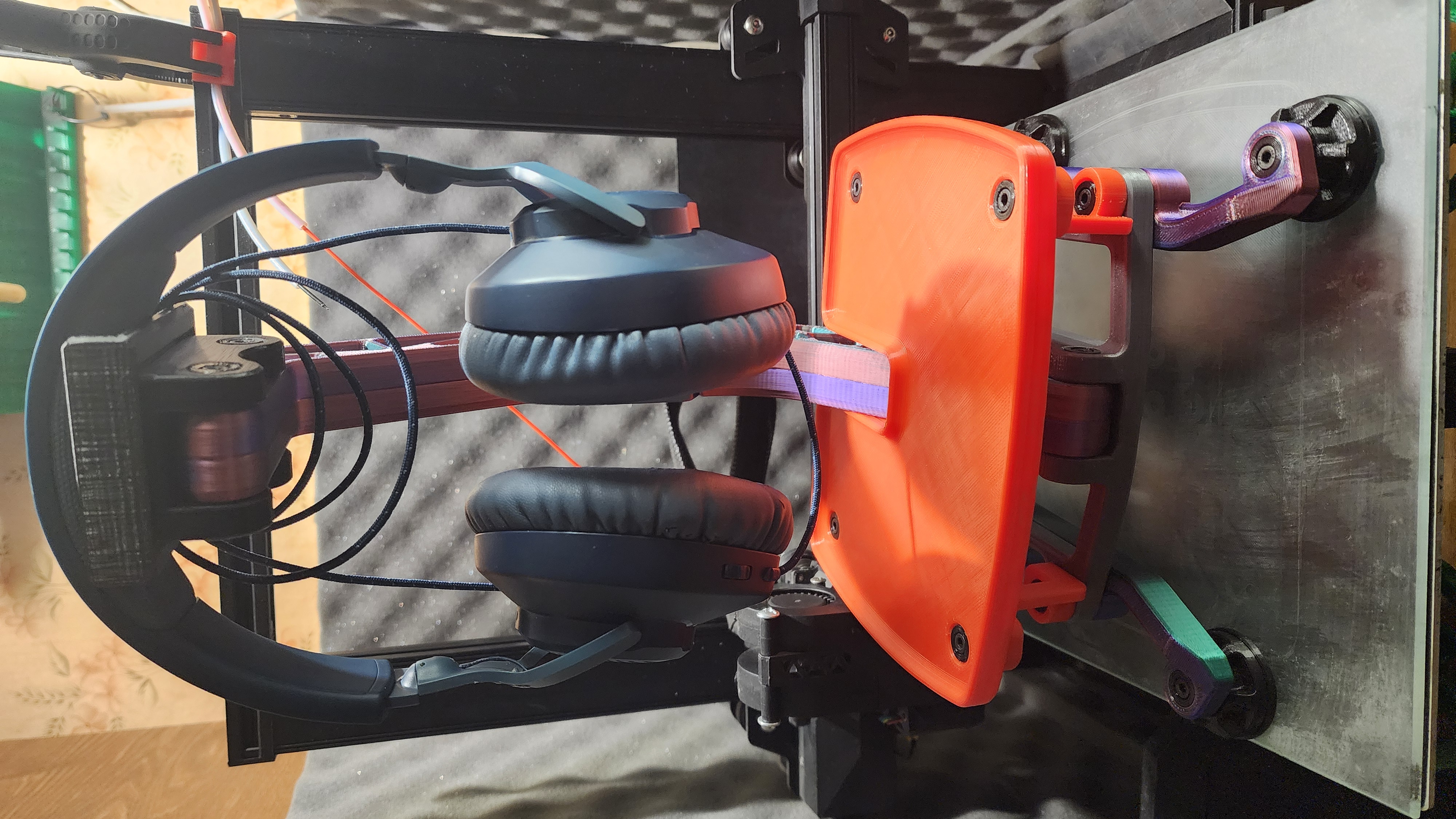 a shelf for headphone stand
