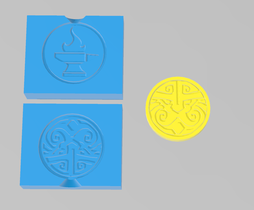 Dwarfen Gold Coin - with mold/cast
