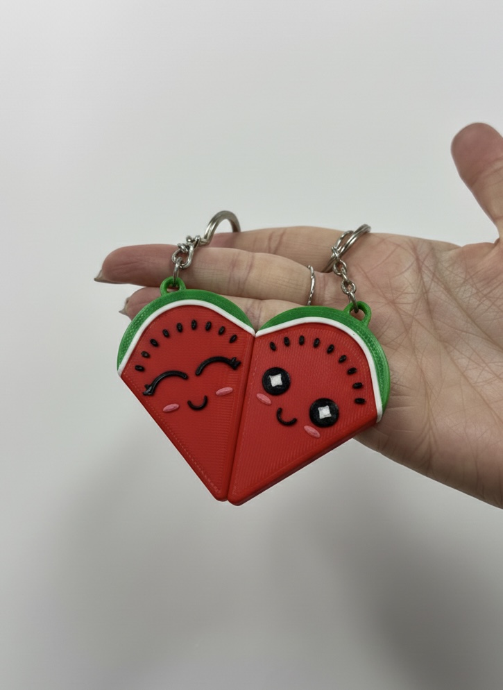 Watermelon love keychain