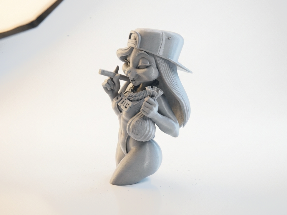 Smoking Bunny Bust Animal Figurine 3D Printable
