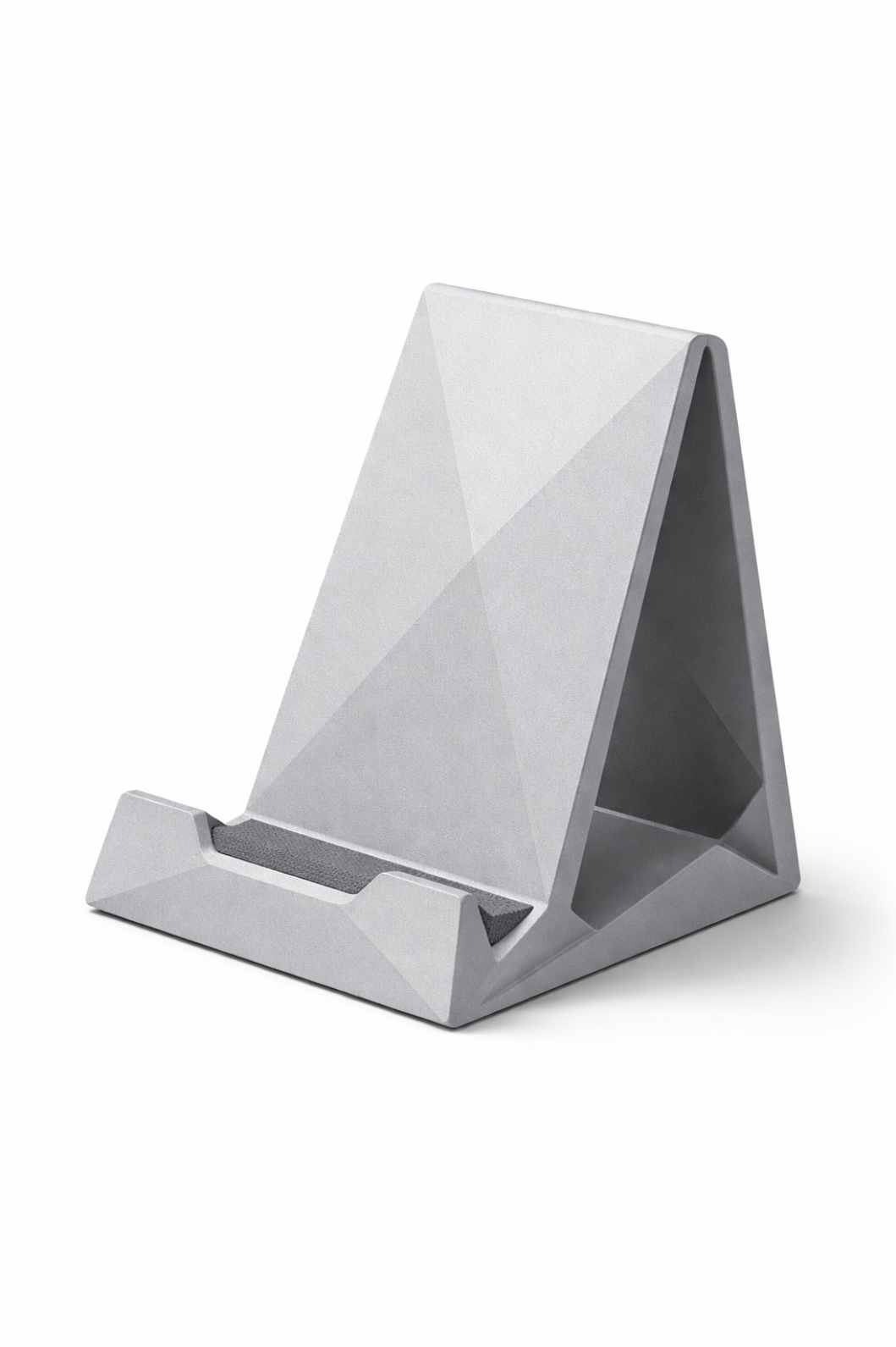 Modern Low-Poly Phone Stand – Faceted A-Frame Design (Support-Free & Stable)