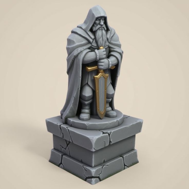 Stone Knight Statue