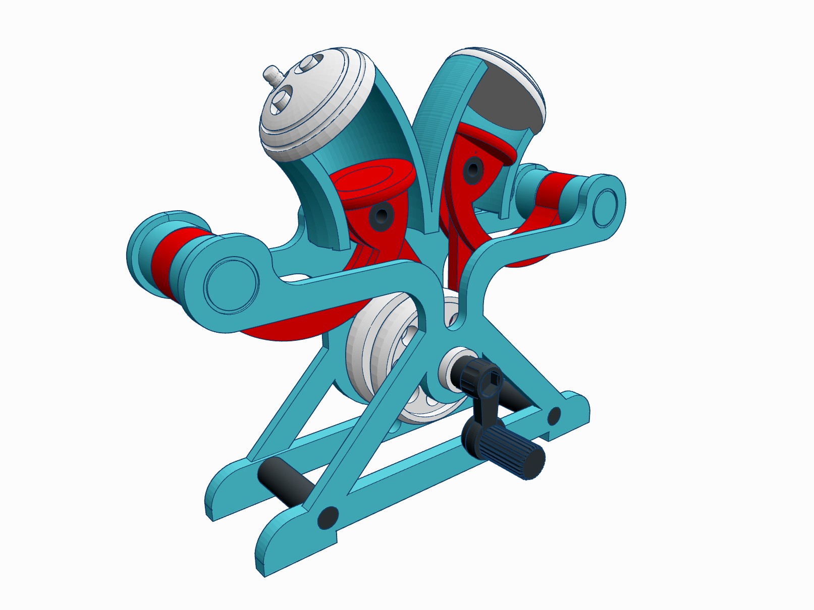 Miniatura 4 do modelo 3D V2-V4 Taurozzi Pendulum Engine