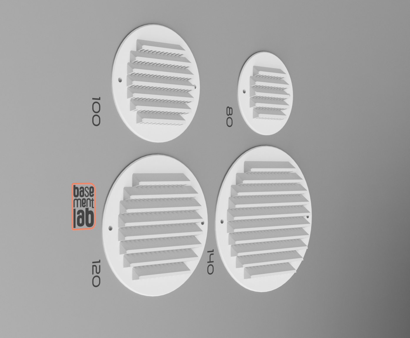 Round Overlapping Ventilation Grille with Insect Net